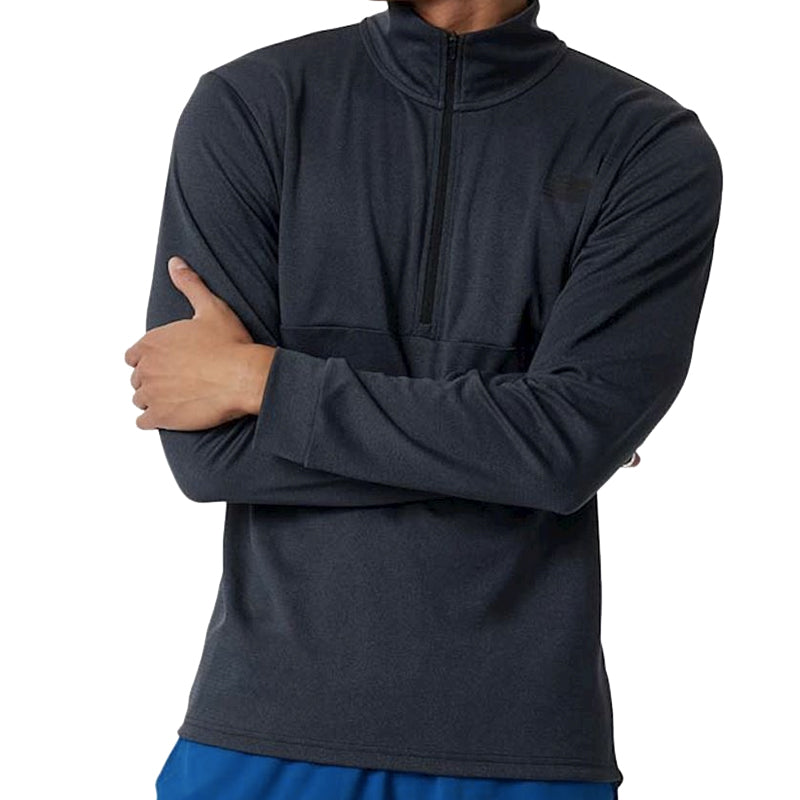 New-Balance-Mens-tenacity-Quarter-Zip-LS-Top-MT21088_BK-front
