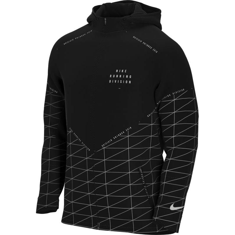 Nike Running Division フード付きジャケット Nike Men's Running Division Hooded Jacket - Black
