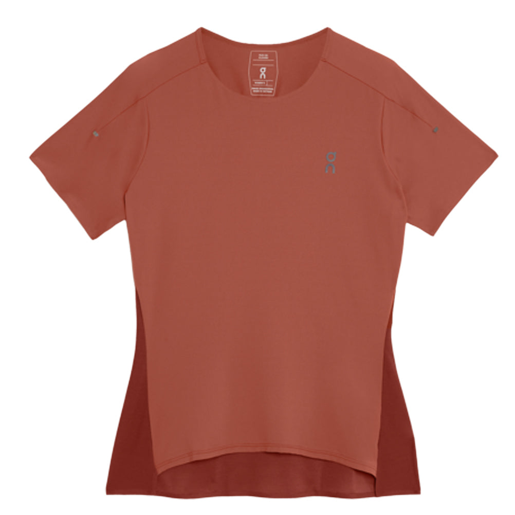 On Running Performance Short Sleeve Women's Running Tee - Auburn/Ruby