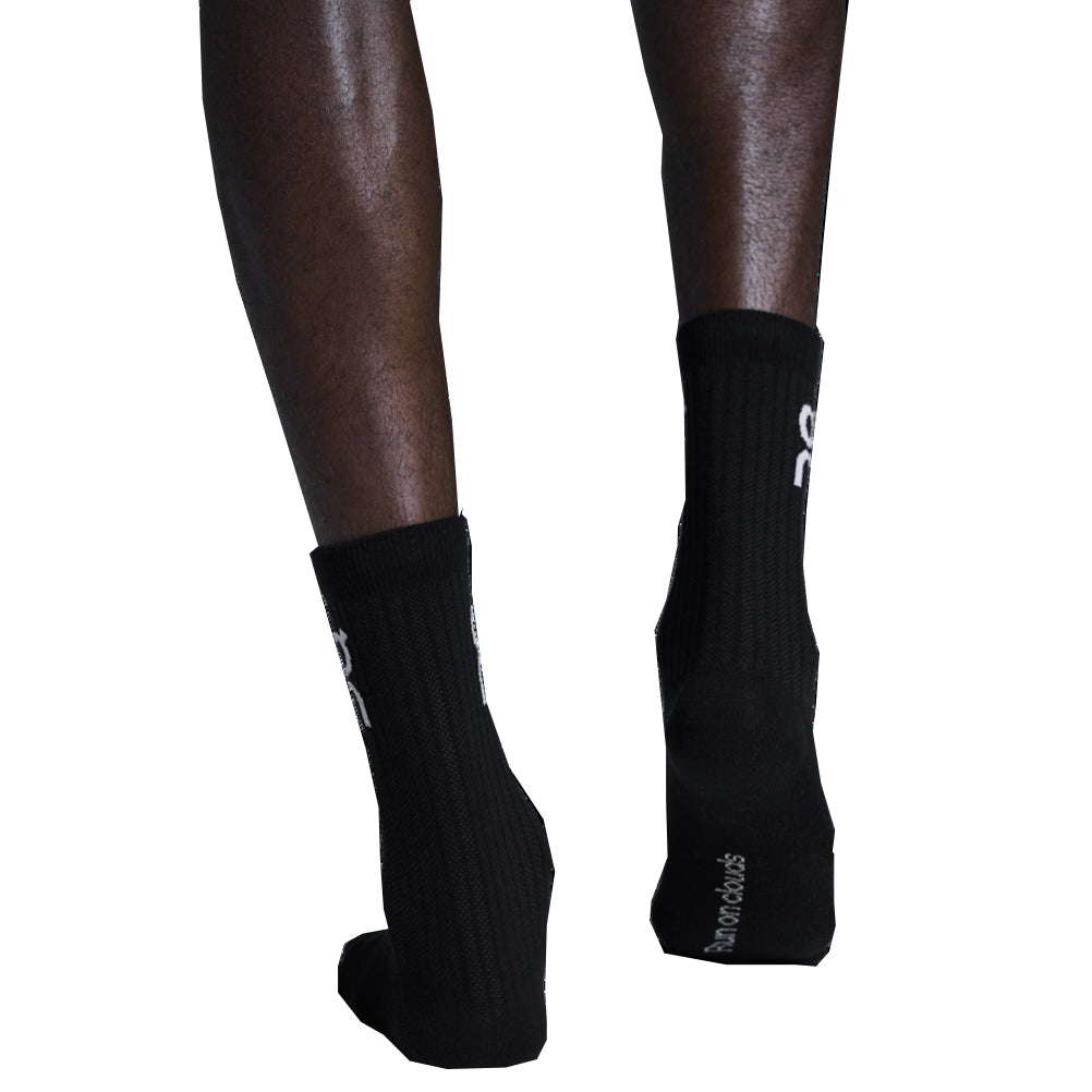 On Running Logo 3 Pack High Sock - Black