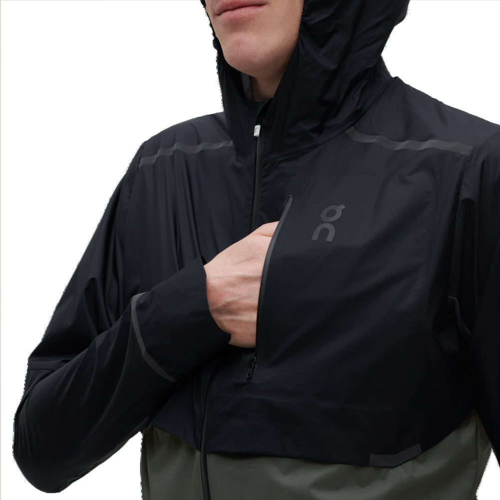 On Running Weather Men's Running Jacket - Black/Shadow