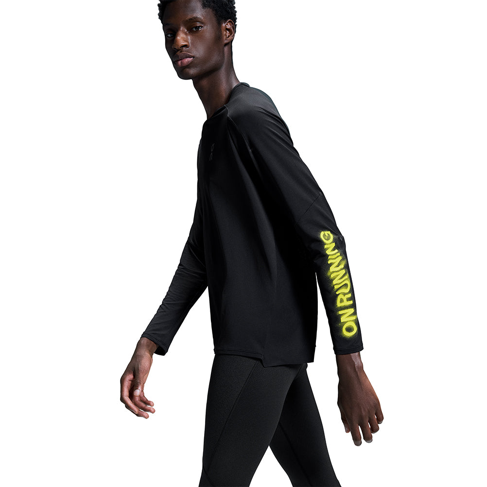 On Running Performance Lumos Long Sleeve Men's Running Tee - Black