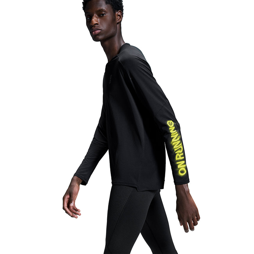 On Running Performance Lumos Long Sleeve Men's Running Tee - Black