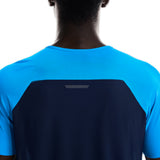 On Running Performance Short Sleeve Men's Running Tee - Malibu/Navy