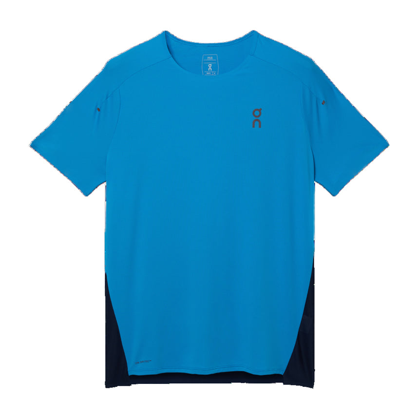 On Running Performance Short Sleeve Men's Running Tee - Malibu/Navy