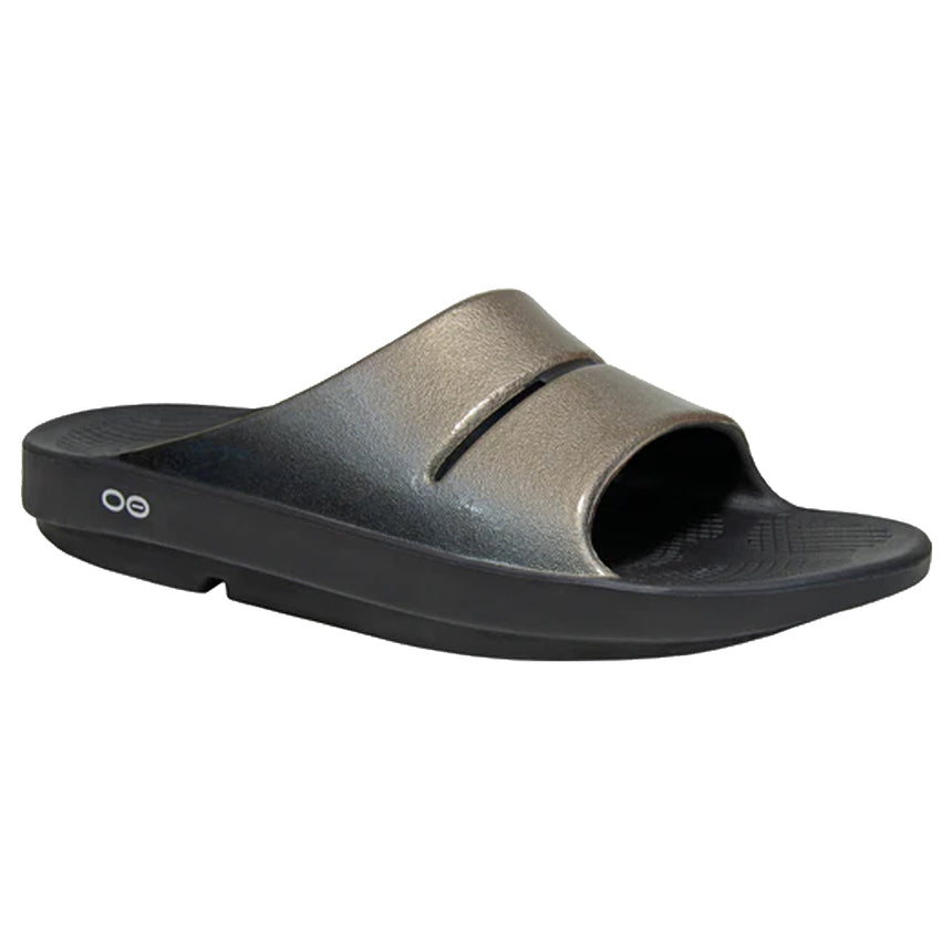OOfos Women's OOahh Luxe Recovery Slide - Latte