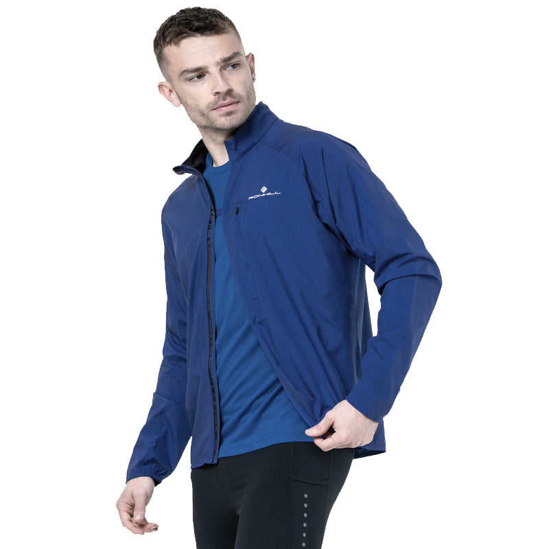 Ronhill Core Men's Running Jacket - Dark Cobalt/White
