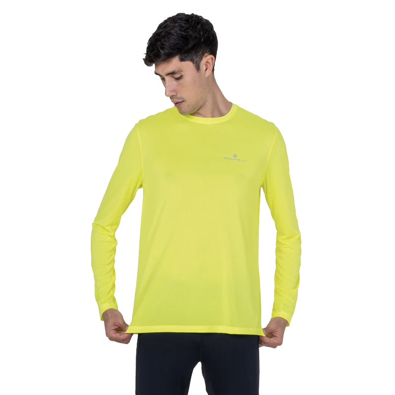 Ronhill Core Long Sleeve Men's Running Tee - Fluo Zest