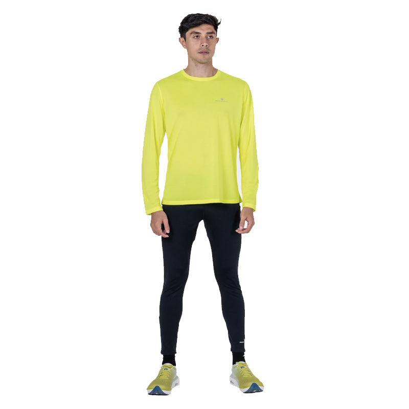 Ronhill Core Long Sleeve Men's Running Tee - Fluo Zest