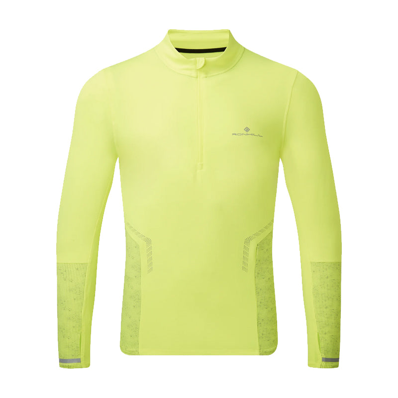 Ronhill Tech Reflect Halfzip Men's Running Top - Fluo Zest/Reflect