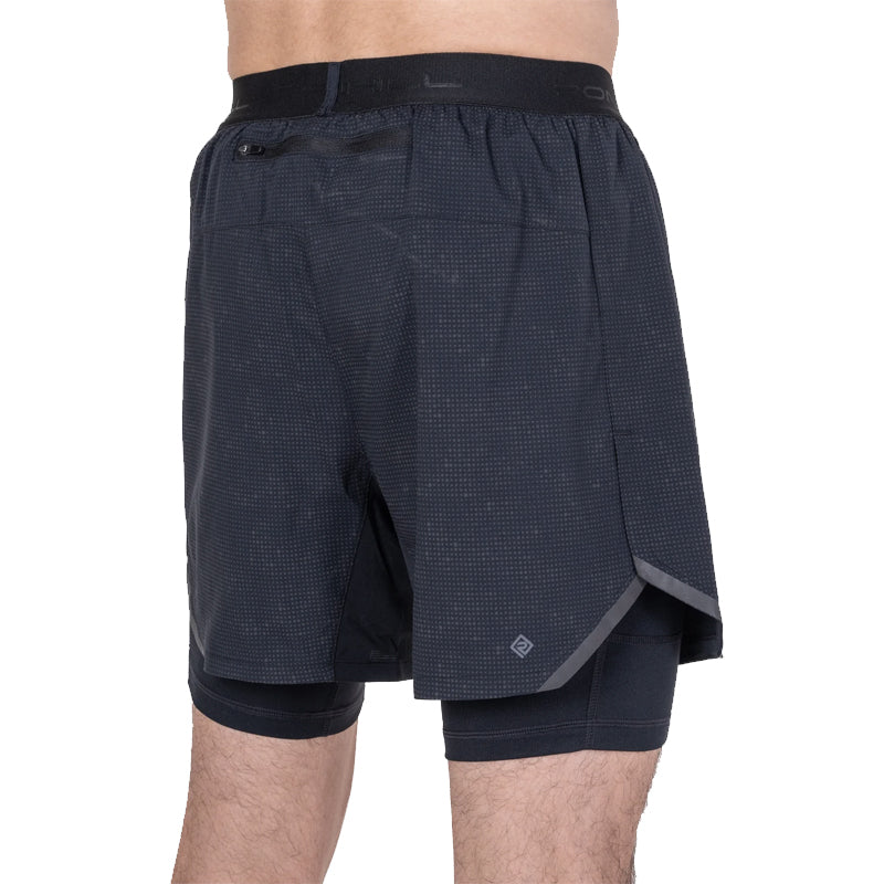 Ronhill Tech Reflect Lux 5inch 2in1 Men's Running Short - Black/Reflect