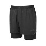 Ronhill Tech Reflect Lux 5inch 2in1 Men's Running Short - Black/Reflect