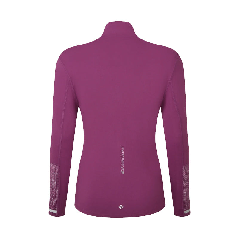 Ronhill Tech Reflect Half Zip Women's Running Top - Blackcurrant/Reflect