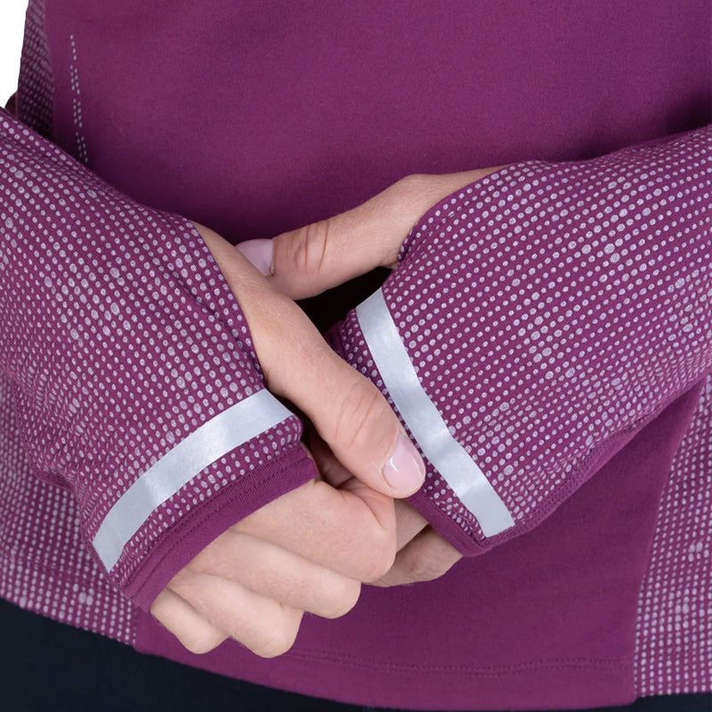 Ronhill Tech Reflect Half Zip Women's Running Top - Blackcurrant/Reflect