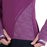Ronhill Tech Reflect Half Zip Women's Running Top - Blackcurrant/Reflect