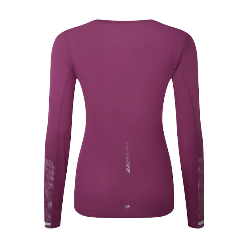 Ronhill Tech Reflect Long Sleeve Women's Running Top - Blackcurrant/Reflect
