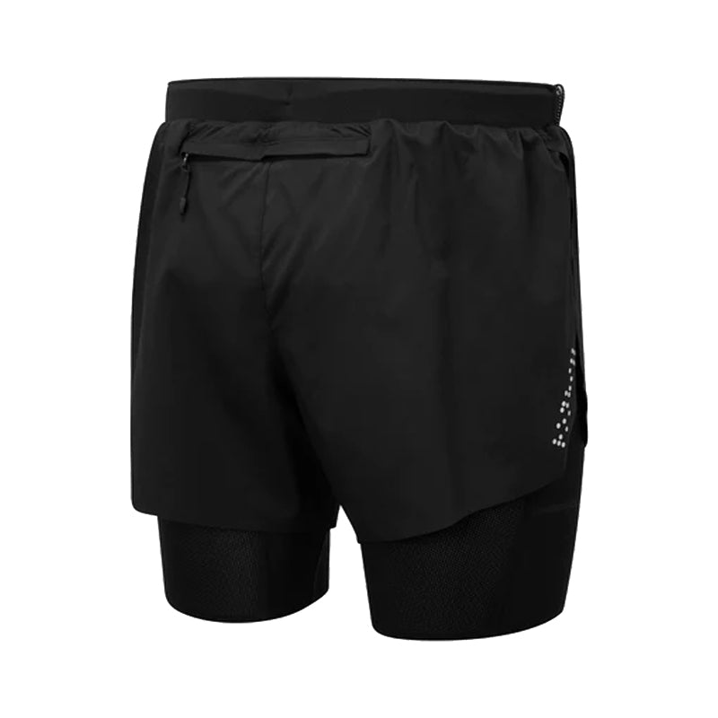 Ronhill Tech Distance Men's Twin Running Short  - All Black