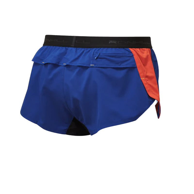 Ronhill Tech Revive Racer Men's Running Short - Dark Cobalt/Flame