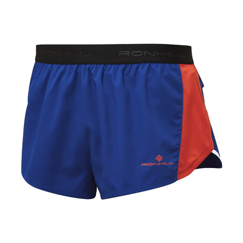 Ronhill Tech Revive Racer Men's Running Short - Dark Cobalt/Flame