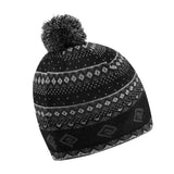 Ronhill Winter Bobble Hat - Black/Oxide/White