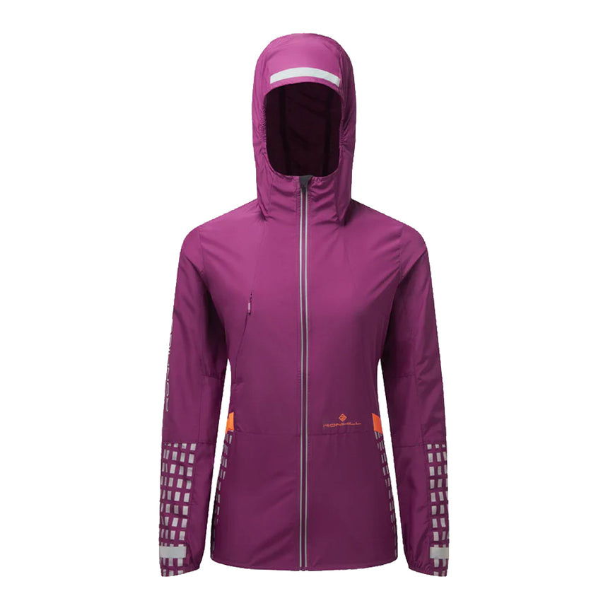 Ronhill Tech Afterhours Women's Running Jacket - Grape/Mango/Reflect