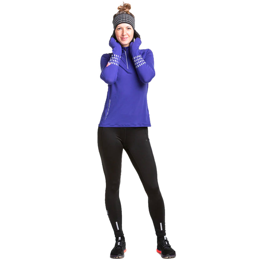 Ronhill Tech Afterhours Women's Running Tight - Black/Charcoal/Reflective