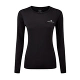 Ronhill Core Long Sleeve Women's Running Tee - Black/Bright White