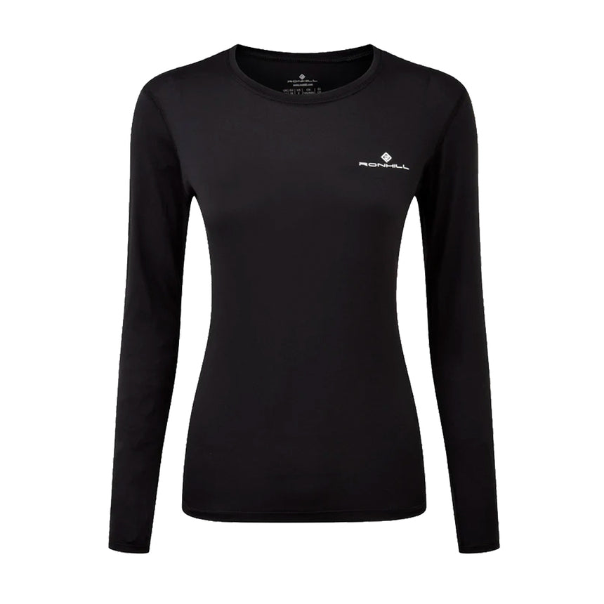 Ronhill Core Long Sleeve Women's Running Tee - Black/Bright White
