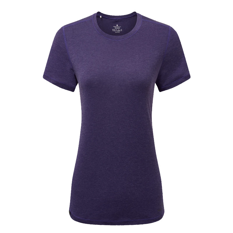 Ronhill Life Tencel Short Sleeve Women's Running Tee - Ultraviolet Marl