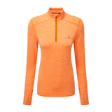 Ronhill Life Practice Halfzip Long Sleeve Women's Running Top - Mango Marl/Grape
