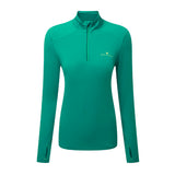 Ronhill Life Practice Halfzip Long Sleeve Women's Running Top - Vine/Fluo Yellow