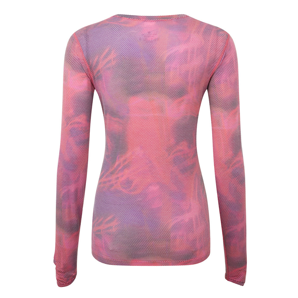 Ronhill Tech Golden Hour Long Sleeve Women's Running Tee - Salsa Illuminations