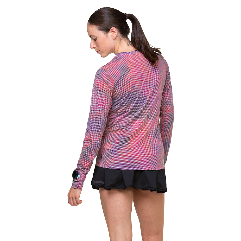 Ronhill Tech Golden Hour Long Sleeve Women's Running Tee - Salsa Illuminations