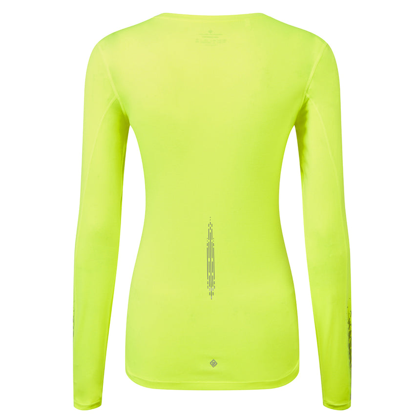 Ronhill Tech Reflect Long Sleeve Women's Running Tee - Fluo Yellow/Reflect