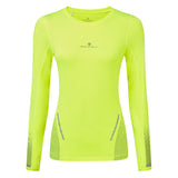 Ronhill Tech Reflect Long Sleeve Women's Running Tee - Fluo Yellow/Reflect