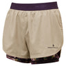 Ronhill Life Twin Women's Running Short - Latte/Nightshade Mountain