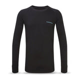 Runderwear Men's Long Sleeve Base Layer- Black