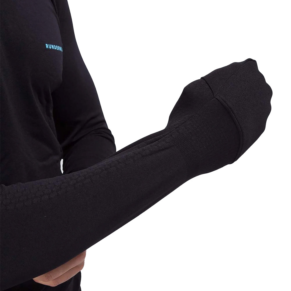 Runderwear Men's Long Sleeve Base Layer- Black