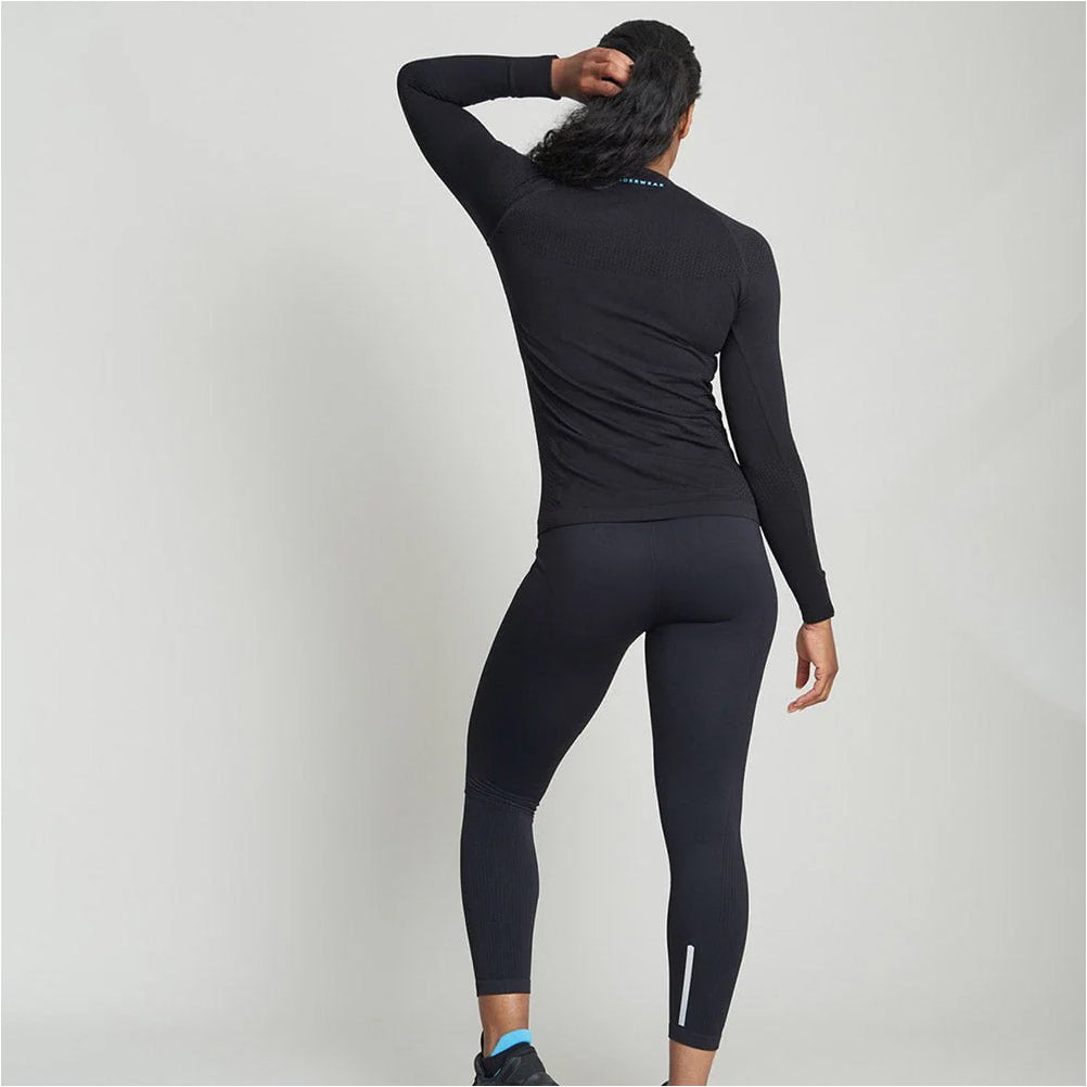 Runderwear Women's Long Sleeve Base Layer- Black
