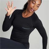 Runderwear Women's Long Sleeve Base Layer- Black