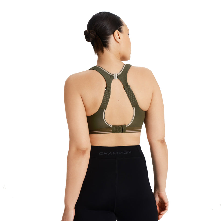 SA Champion Ultimate Sports Bra Olive Model Back2