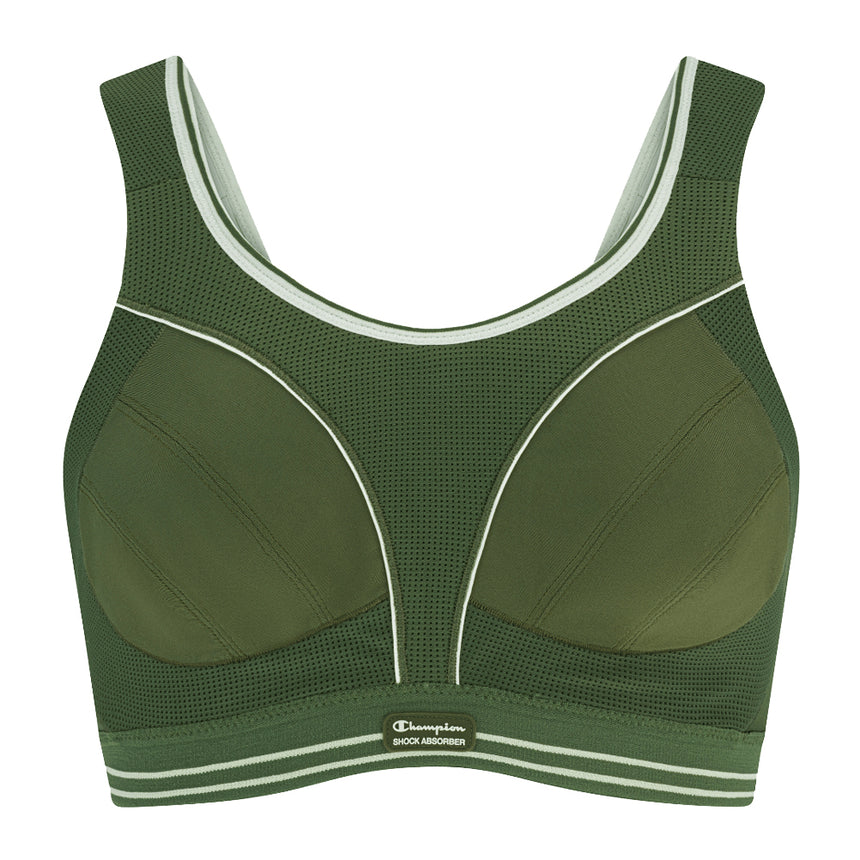 Shock Absorber Ultimate Run Sports Bra - Bronze Green/Murmur Trims