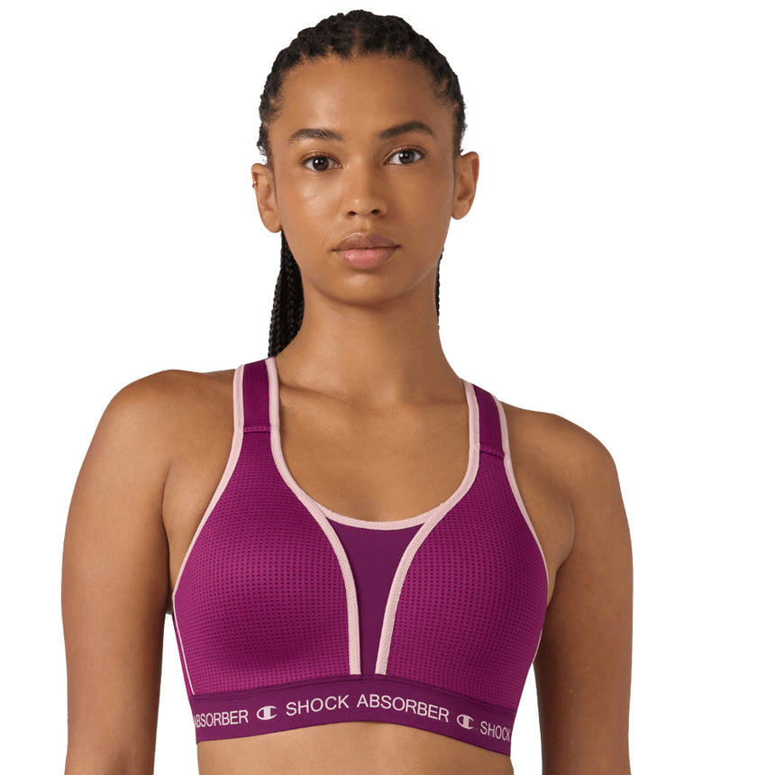 Shock Absorber Ultimate Run Padded Sports Bra - Dark Purple/Zephyr