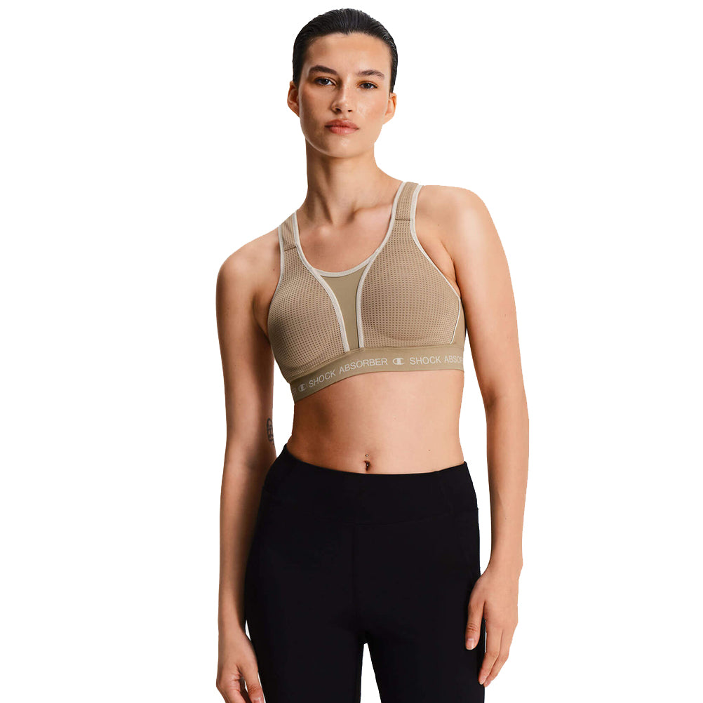 Shock Absorber Ultimate Run Padded Sports Bra - Sand Pepper Khaki