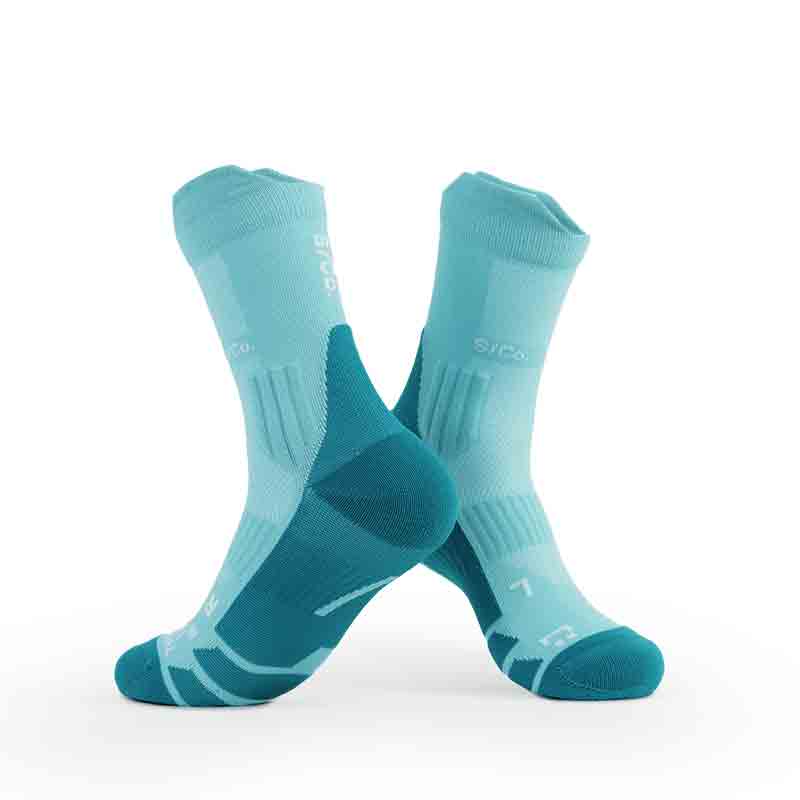 S/Co Crew Running Socks - Aqua Breeze