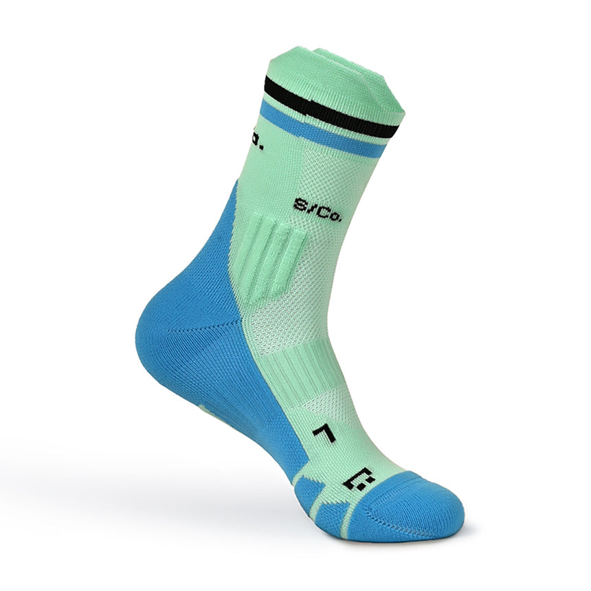 S/Co Crew Running Socks - Aqua Shadow