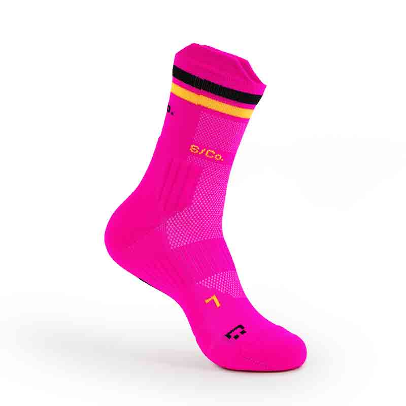 S/Co Crew Running Socks -  Pink Burst