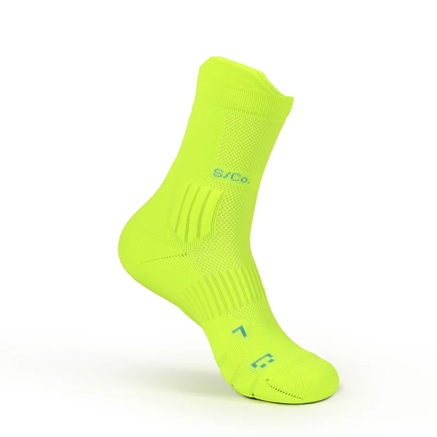 S/Co Crew Running Socks - Neon Volt Runner