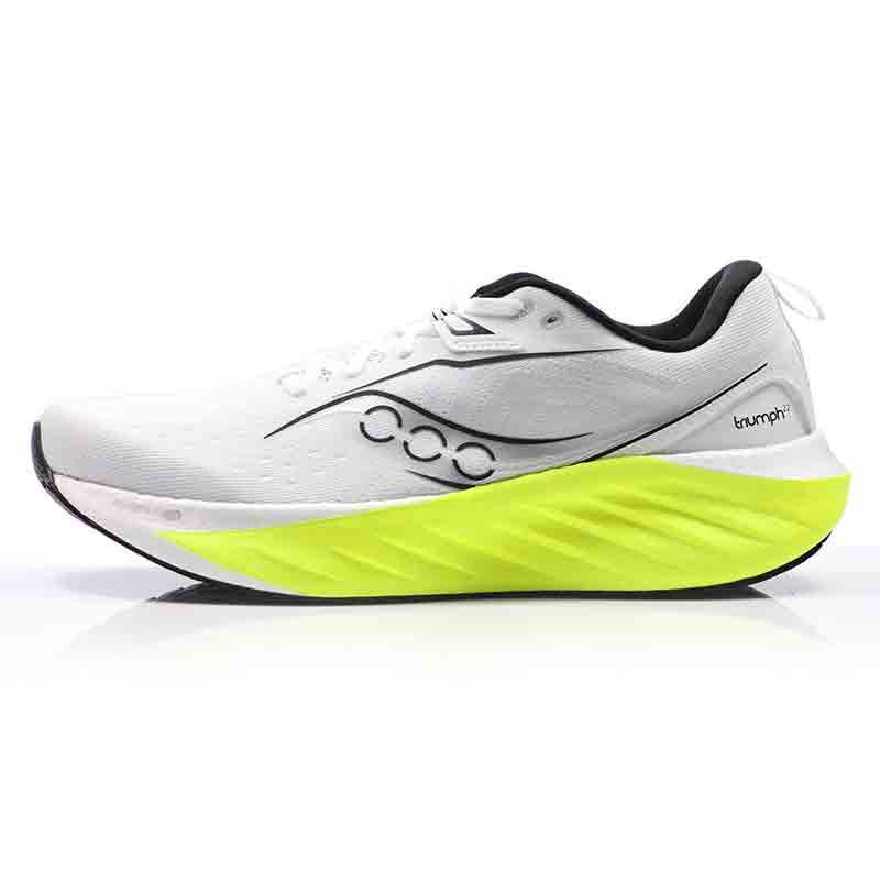 Saucony Triumph 22 Men's Running Shoe - White/Citron