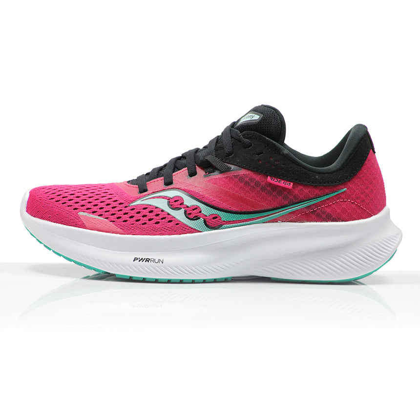 Saucony Ride 16 Women's Running Shoe - Rose/Black
